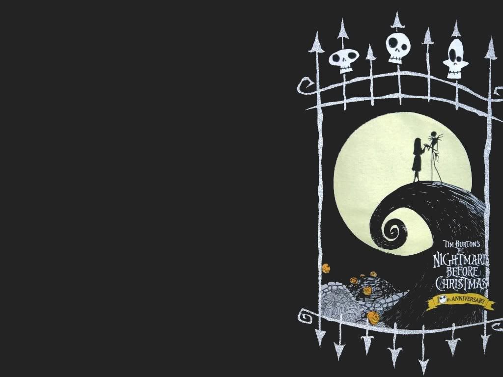 A Black Christmas Wallpaper from Nightmare Before Christmas