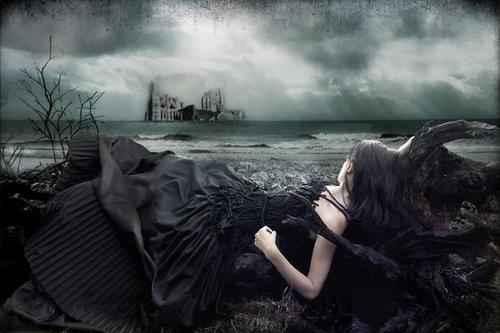 dark lonely girl sad broken hearted backgrounds layouts images graphics Pictures, Images and Photos