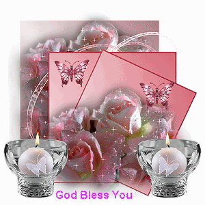 God Bless you, roses and candles Pictures, Images and Photos