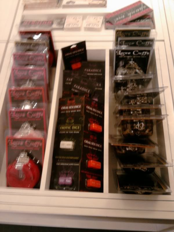 Naughty dice,handcuffs,museum of sex,NYC,shop
