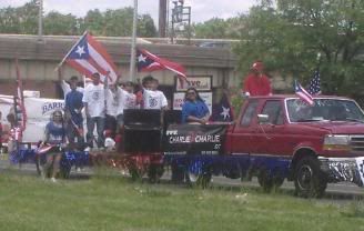 Coming into the parade