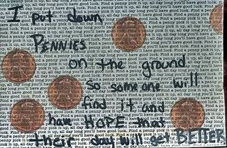 i put pennies on the ground