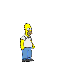 Homer falling down cliff photo: Homer Homer.gif