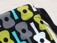 ~*Groovy Guitars*~ Zippered Wetbag with Snap Handle, 12x15