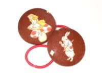 Alice & Friends - "Little Lady" Covered Button Ponytail Holders