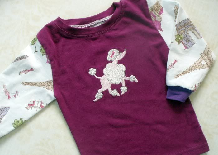 Paris Pooch ... Long Sleeve Tee,  Size 9 months - Lottery to Purchase!