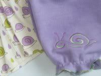 ~*Snails in the Garden*~  MBG Shirred Tunic and Wool Interlock Bloomers, ::small/3-6 mths::