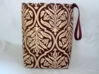 ~*Brown and Cream Damask*~ Eco-Friendly Trash Can ::FREE SHIP::