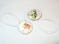 Baby Garden Nymph - "Toddler" Button Covered Ponytail Holders