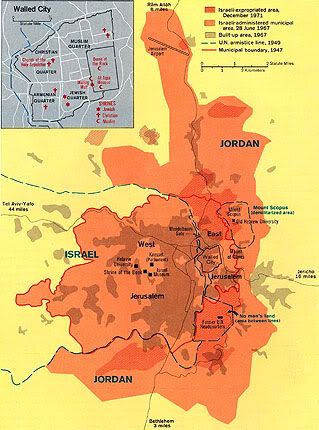 Jerusalem Map in 1973