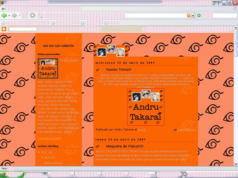 Presentación del mes de Abril