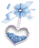 BLUE FLOWER SWINGING BLUE HEART