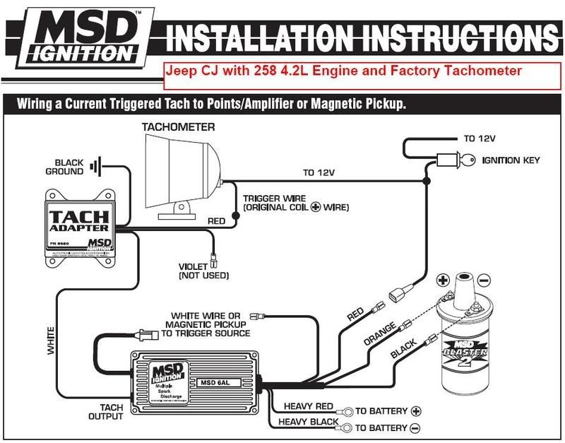 Intermittent tachometer with cdi and msd adapter. - JeepForum.com