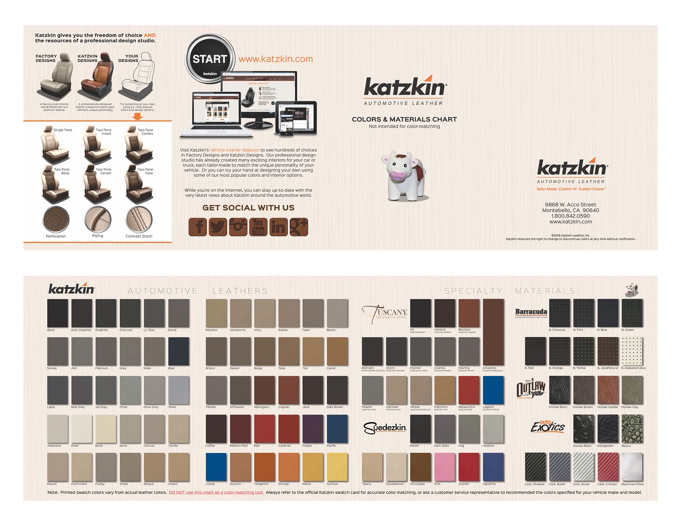 Katzkin Leather Color Chart