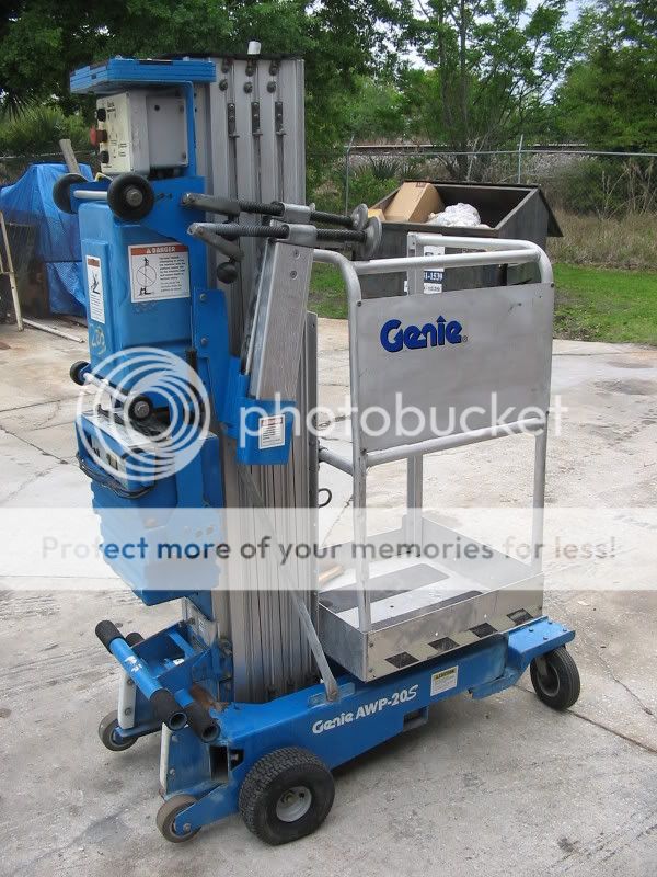 Genie AWP 20S Personal Man Lift Platform 20 Reach Truck friendly FAT 