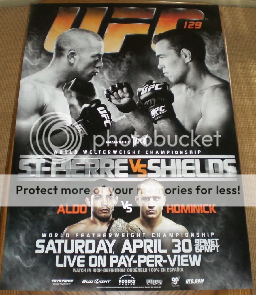 UFC 129 St Pierre vs Shields Full Sz Poster 27x 39